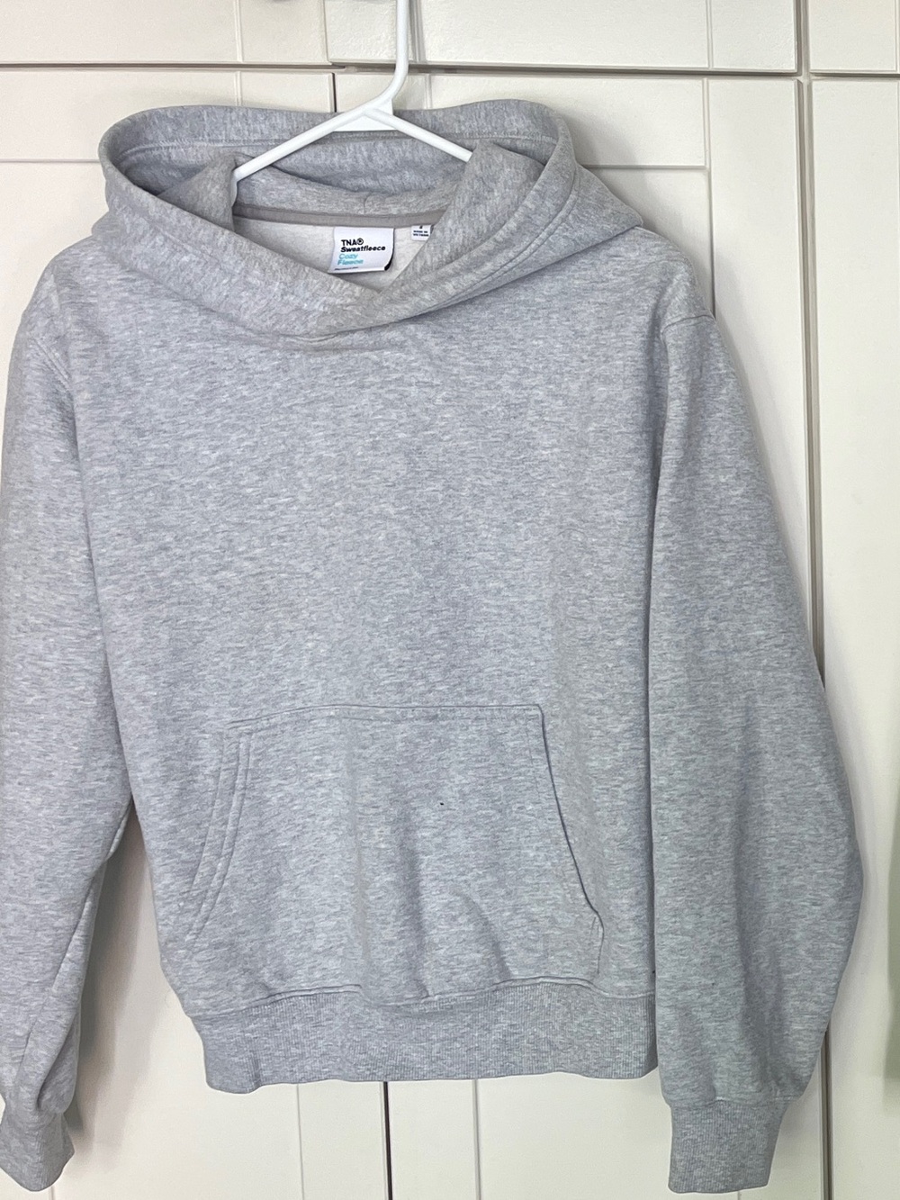 Aritzia Gray Hooded Pullover Sweatshirt